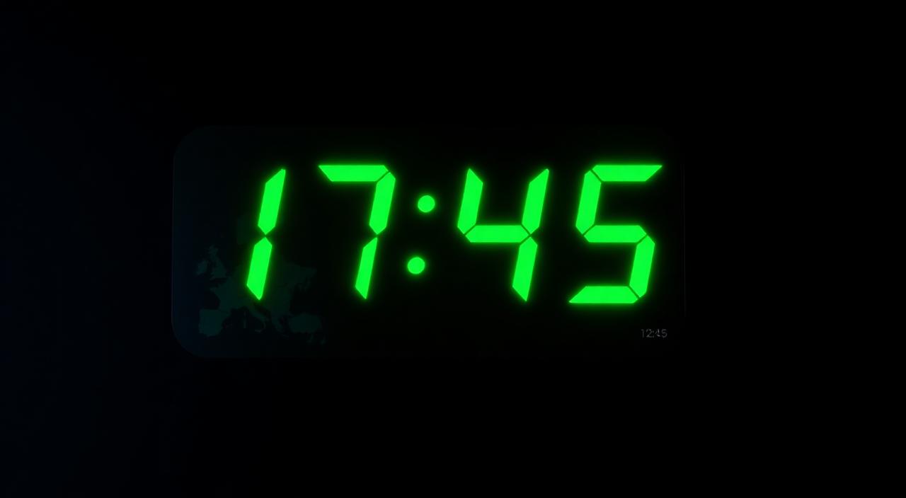 Digital military time clock display